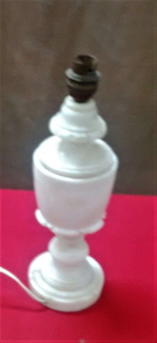 ALABASTER MARBLE TABLE LAMP 32cm - Read Desc & See Pictures