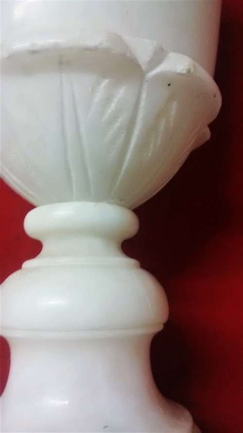 ALABASTER MARBLE TABLE LAMP 32cm - Read Desc & See Pictures