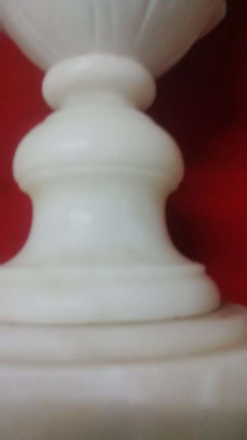 ALABASTER MARBLE TABLE LAMP 32cm - Read Desc & See Pictures