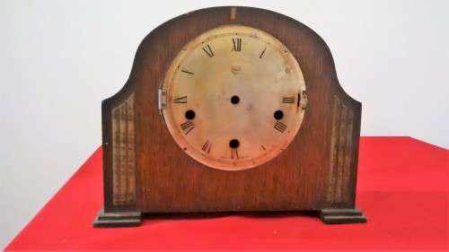 WORKING VINTAGE SMITHS ENFIELD CLOCK MOVEMENT & A ENFIELD CLOCK CASE  -   Read Desc & See Pictures