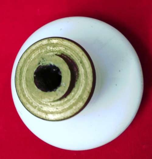 A BEAUTIFUL VINTAGE PORCELIAN & BRASS DOOR KNOB -  PICTURES ARE PART OF THE DESCRIPTION