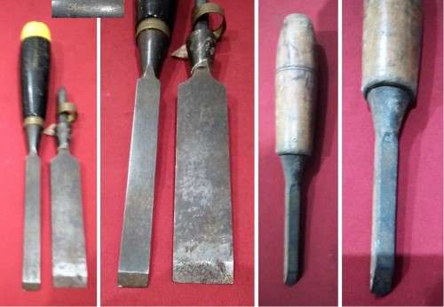 3 CHISELS - 2 FOOTPRINT & ANOTHER -  PICTURES ARE PART OF THE DESCRIPTION