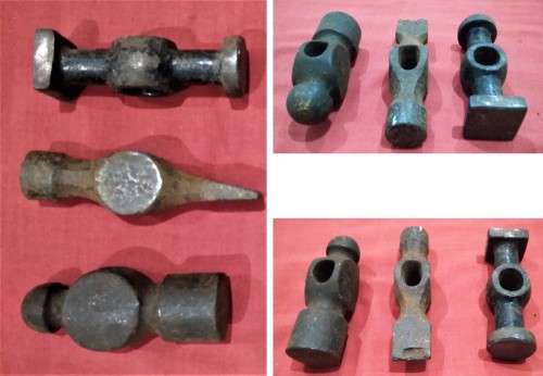 3 HAMMERS (10cm) BALL PEEN, CROSS PEEN & BUMPING/FINISHING HAMMERS - Please see pictures & read desc