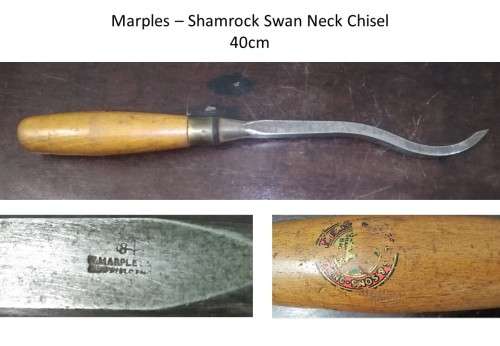 Vintage Marples Swan Neck Chisel 40cm -  PLEASE C Pics & Desc