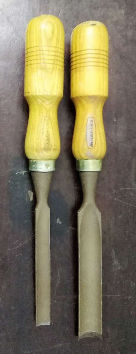 2 Vintage Marples Gouging Chisel -  PLEASE C Pics & Desc