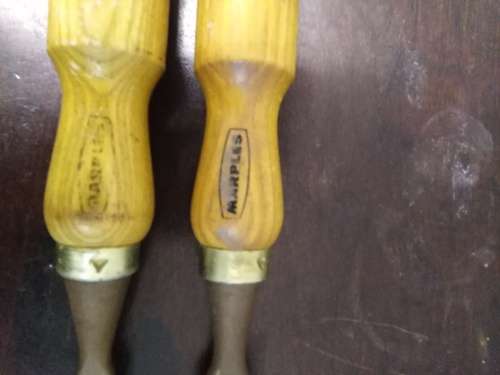 2 Vintage Marples Gouging Chisel -  PLEASE C Pics & Desc
