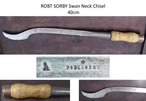 Vintage Robt Sorby Swan Neck Chisel 50cm -  PLEASE C Pics & Desc