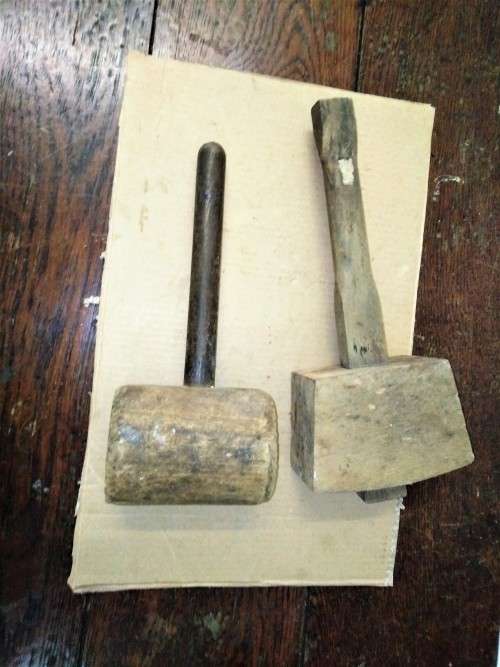 2 CARPENTERS MALLETS - PLEASE C Pics & Dlesc