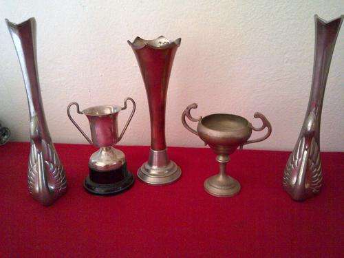 Vase and trophies