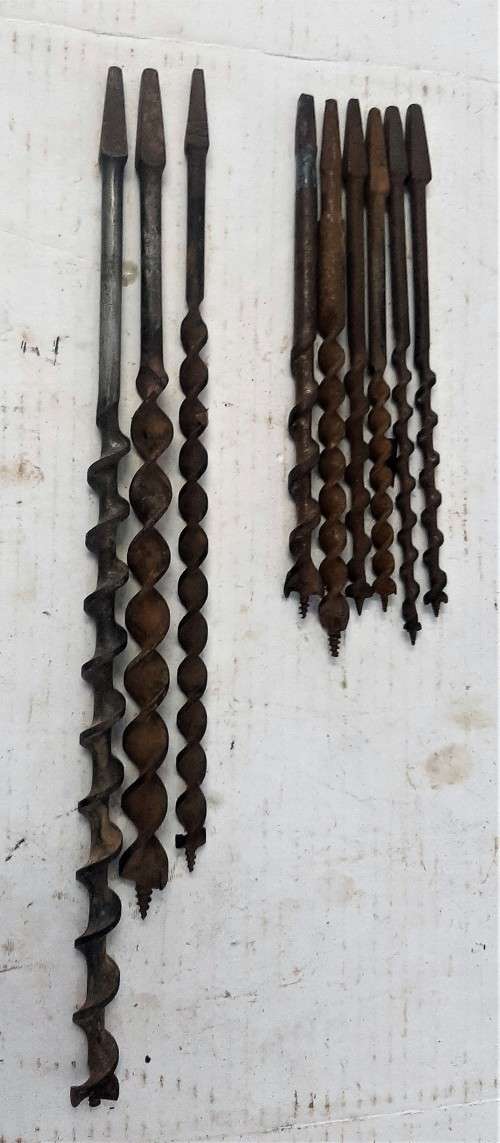 9 auger bits incl 3 long bits - See pictures