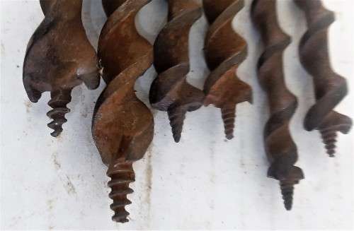 9 auger bits incl 3 long bits - See pictures