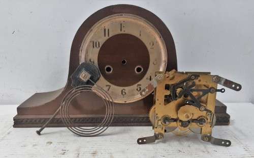 Mantle Clock Movement and Case  - see pictures