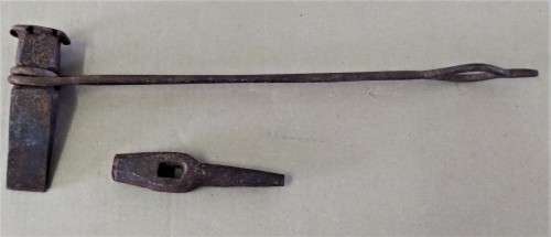 ANTIQUE FORGING HAMMER & A HAMMER HEAD -  Please C Pics N Description