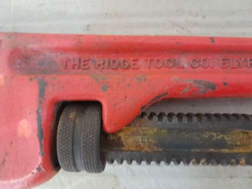 2 WRENCHES - RIDGID 18` ADJUSTABLE &  CROMNA S-4  DENMARK- postage from R30 - Please C Pics