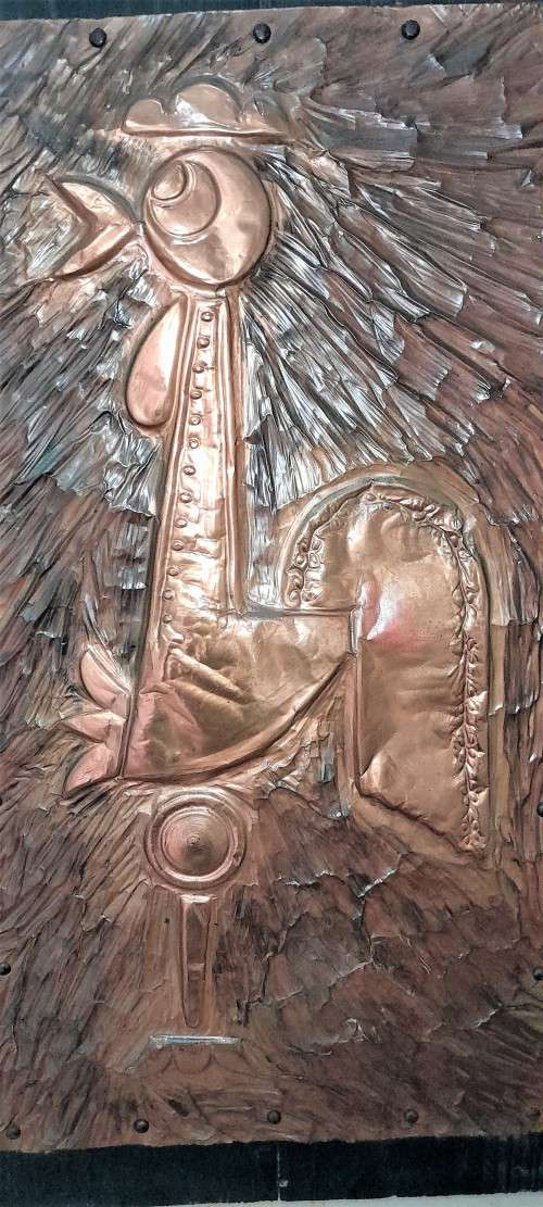 3 x COPPER PLATE SCULPTURES - VARIOUS SIZES - SEE PICTURES