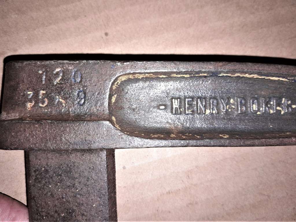 VINTAGE HENRY BOKER `F` CLAMP - PLEASE SEE PICTURES FOR OVERALL CONDITION