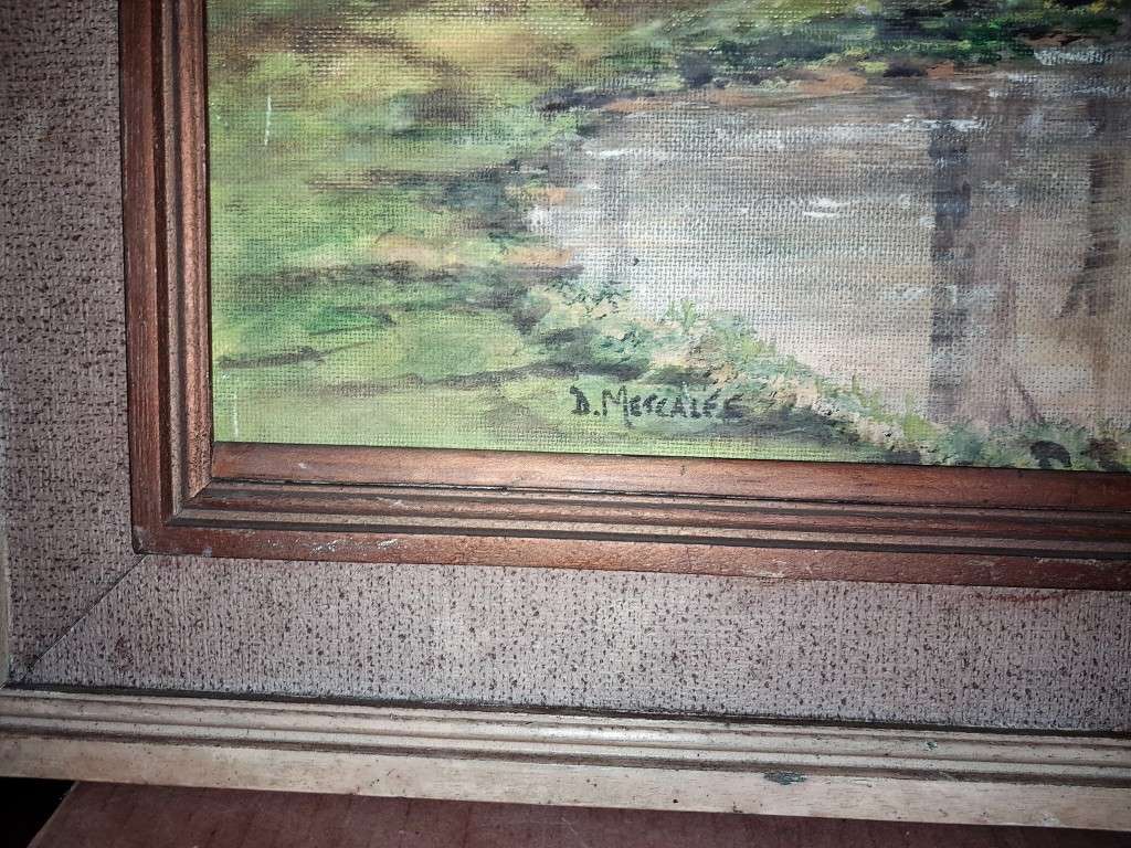 OIL ON BOARD PAINTING SIGNED D METCLAFE - APPROX 57 x 70cm - PLEASE SEE PICTURES