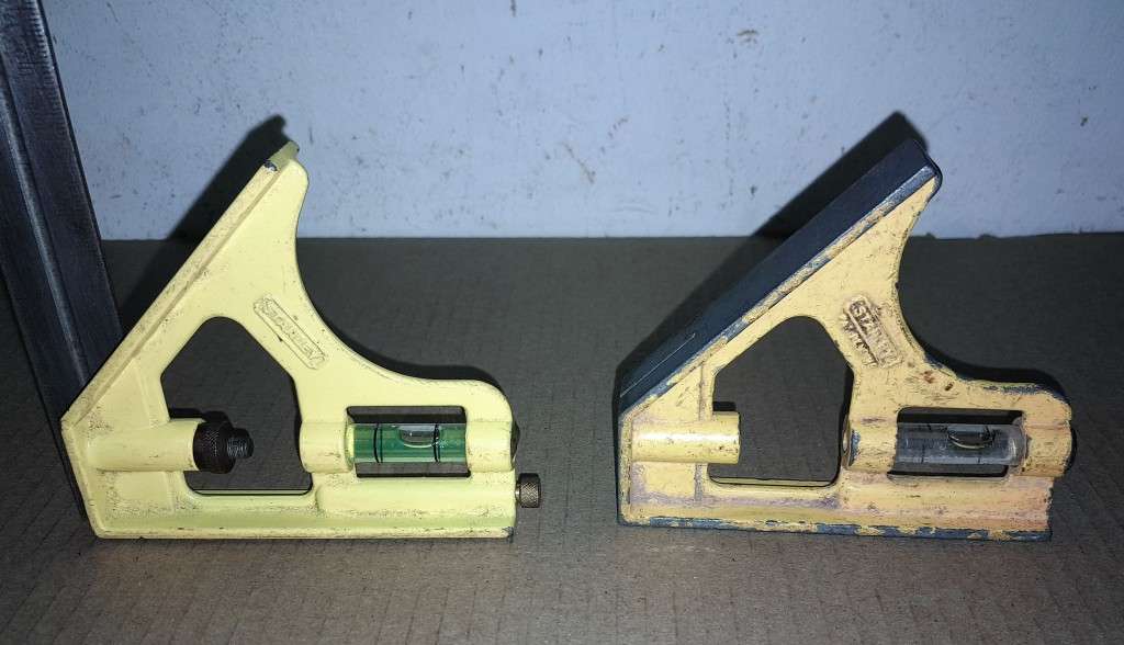 A STANLEY COMBINATION ANGLE RULE + EXTRA ANGLE ATTACHMENT - SEE PICTURES