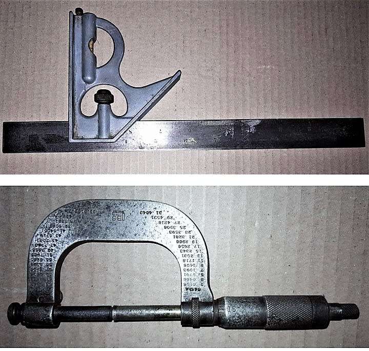 BROWN & SHARPE ANGLE SLIDING RULE & BROWN & SHARPE MICROMETER -C DESC