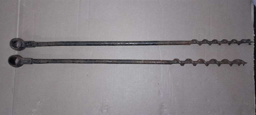 2 60vm Vintage T Handle Hand Auger Bits -