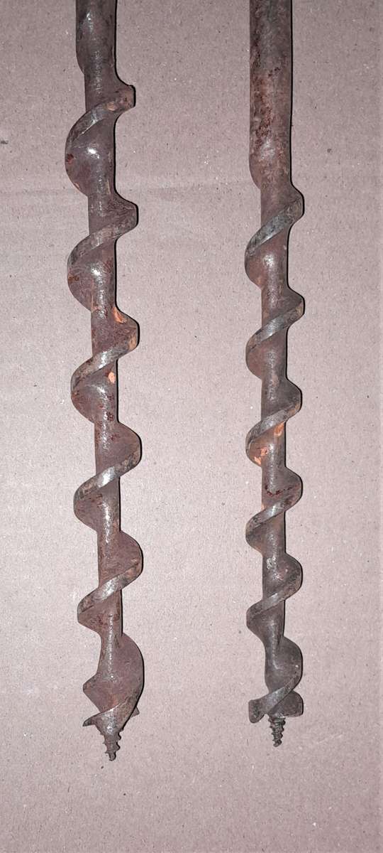 2 60vm Vintage T Handle Hand Auger Bits -