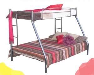 Beds (Tri-Bunk) Metallic Silver / Black