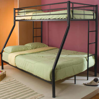 Beds (Tri-Bunk) Metallic Silver / Black