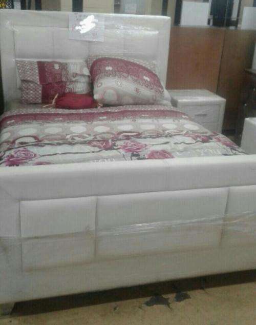 Bedroom Suite / Set  Headboard/ Base /  Foot-board /Pedestals) (Black OR white)
