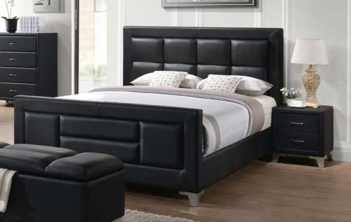 Bedroom Suite / Set  Headboard/ Base /  Foot-board /Pedestals) (Black OR white)