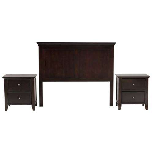 Bedroom suite - headboard and two pedestals