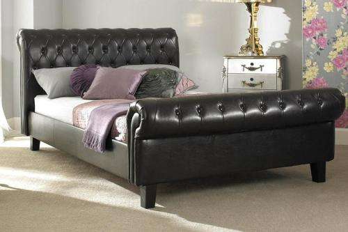 Chesterfield sleigh beds -queen size -brand new