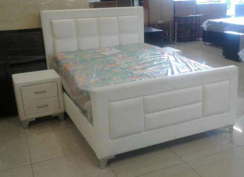 Bedroom Suite / Set  Headboard/ Base /  Foot-board /Pedestals) (white colour) Double size