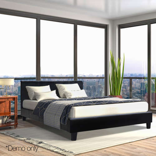 Sleigh beds  (double size- black colour - stock clearance special)