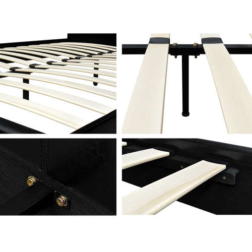 Sleigh beds  (double size- black colour - stock clearance special)