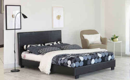 Sleigh beds (double - black colour )