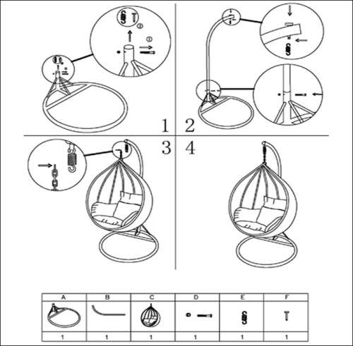 Hanging patio / garden / balcony swing chairs