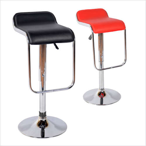 Low back leather bar chair stools - black / red / white