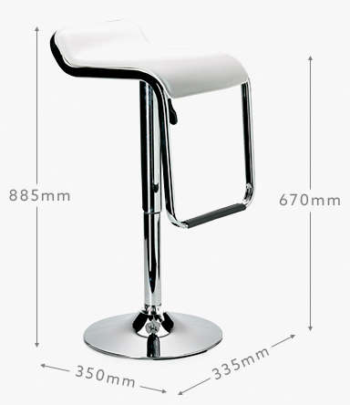 Low back leather bar chair stools - black / red / white