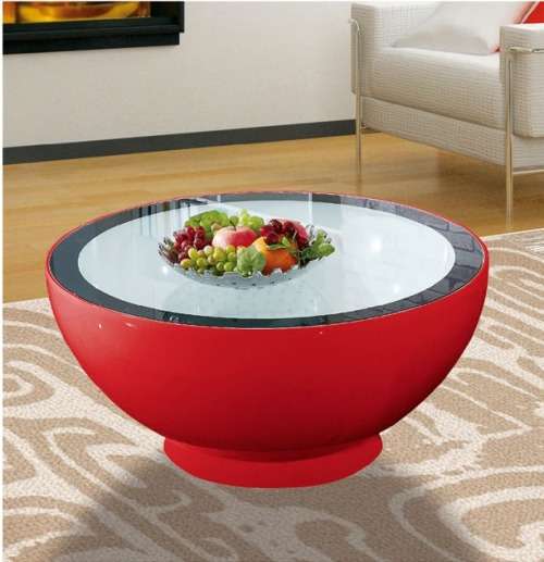 Coffee tables - white / red / black (Rounded / stylish)