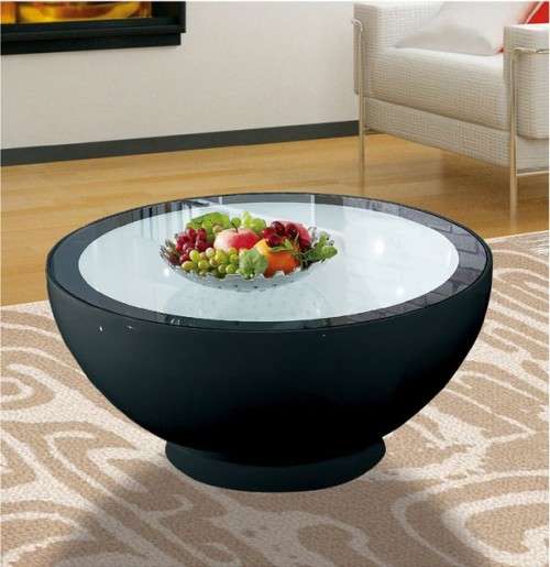 Coffee tables - white / red / black (Rounded / stylish)
