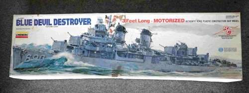 Lindberg 1/125 USS Fletcher large built model - 90cm long (for collection only)
