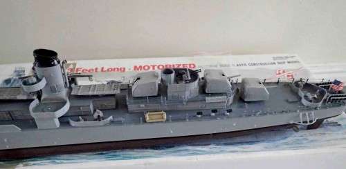 Lindberg 1/125 USS Fletcher large built model - 90cm long (for collection only)