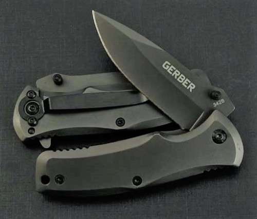 *LOW START** FINE EDGE FOLDING KNIFE -Titanium Surface Blade