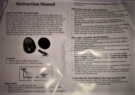 *ONLY 4 TO GO*QUALITY SOLAR SECURITY LIGHT WITH SENSOR AND REMOVABLE RECHARGEABLE BATTERIES