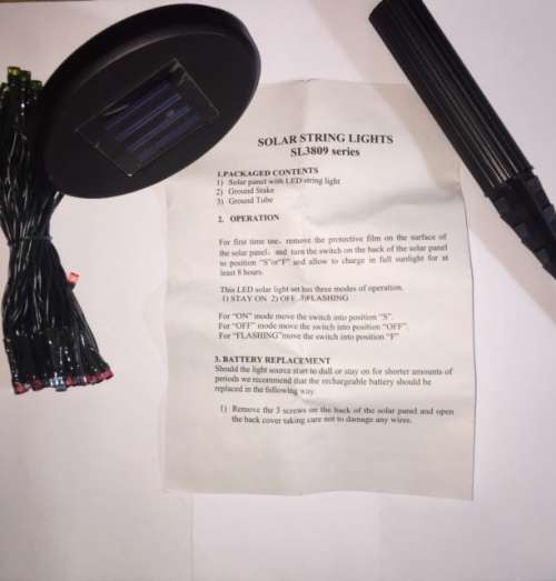 * 10 TO GO* 10 LED SOLAR FAIRY LIGHTS MULTI