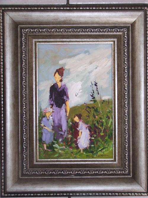 CORNE WEIDEMAN one of S.A new Masters "Mother and girls in the field 1"