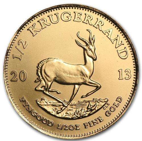 2013 UNCIRCULATED KRUGERRAND 1/2 OZ COIN!!!Crazy R1 Auction!!!