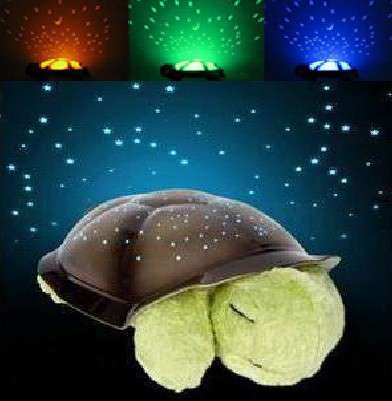 TWILIGHT TURTLE LAMP.TRANSFORMS YOUR ROOM INTO A STARRY NIGHT SKY.