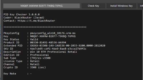 Windows 10 Professional RETAIL License Key + Download Link + Instructions for 32 and 64 Bit