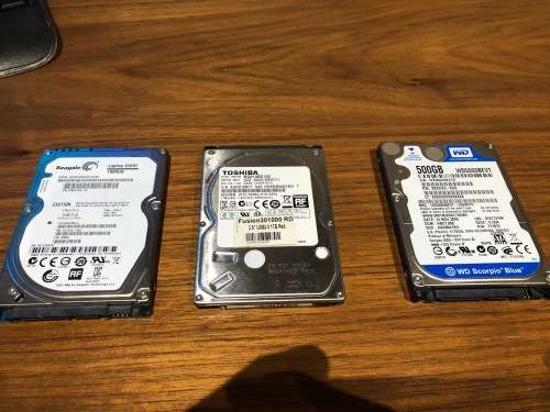 3X 2.5" Harddrive Seagate SSHD-1tb, WD 500gb, Toshiba 1TB
